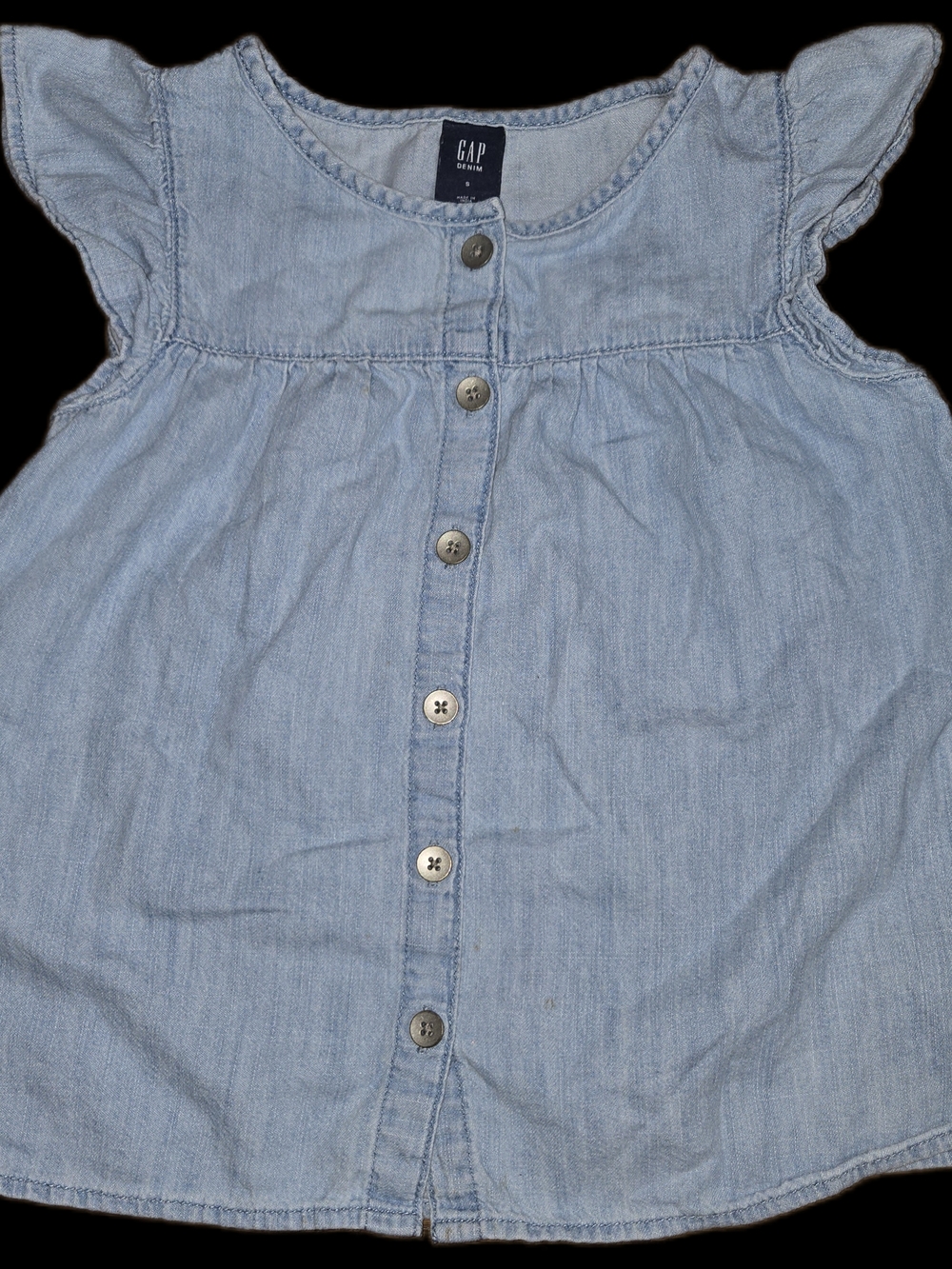 Size 8 GAP Light Blue Denim Button-Front Top